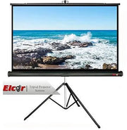 ELCOR lite series Tripod/portable projector screen, 92- Inches Diagonal in 16:09 Wide format, 4ft. Height x 7ft. width, UltraHD,3D, 4k technology Elcor